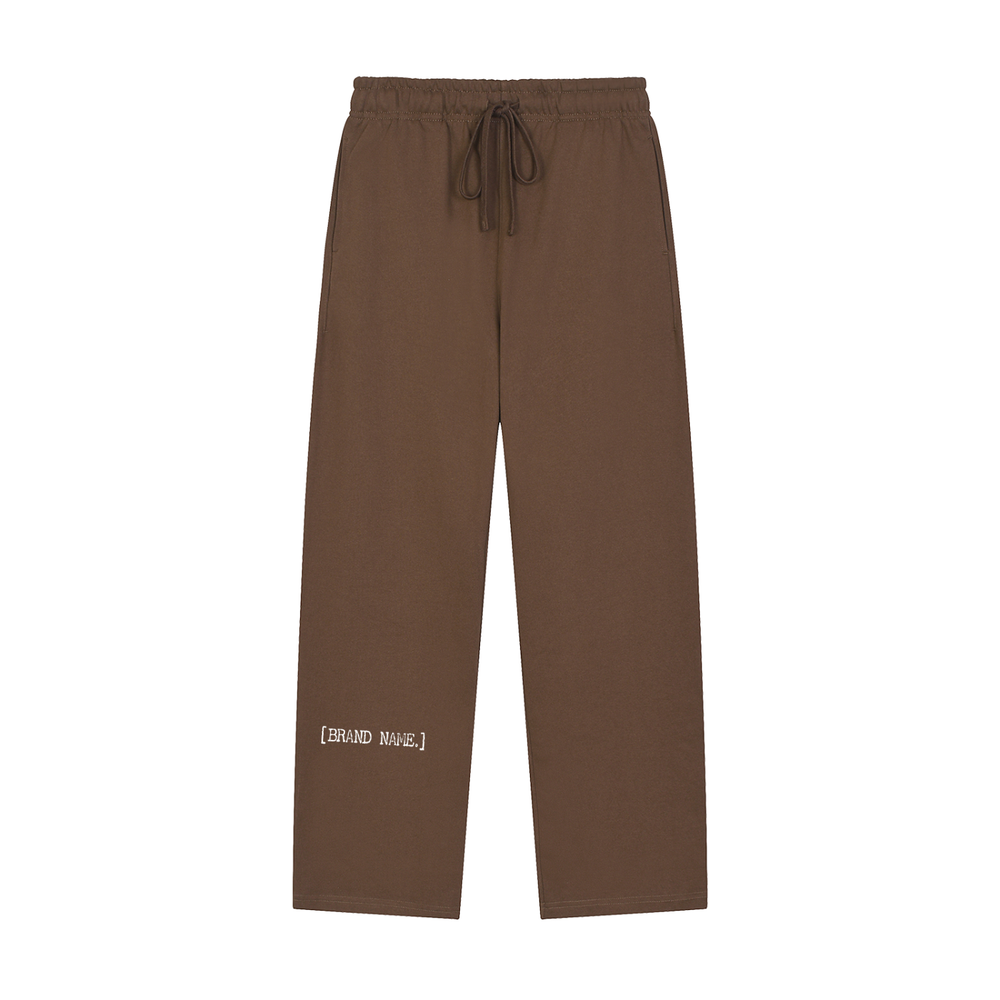 Solid Color Straight-Leg Sweatpants