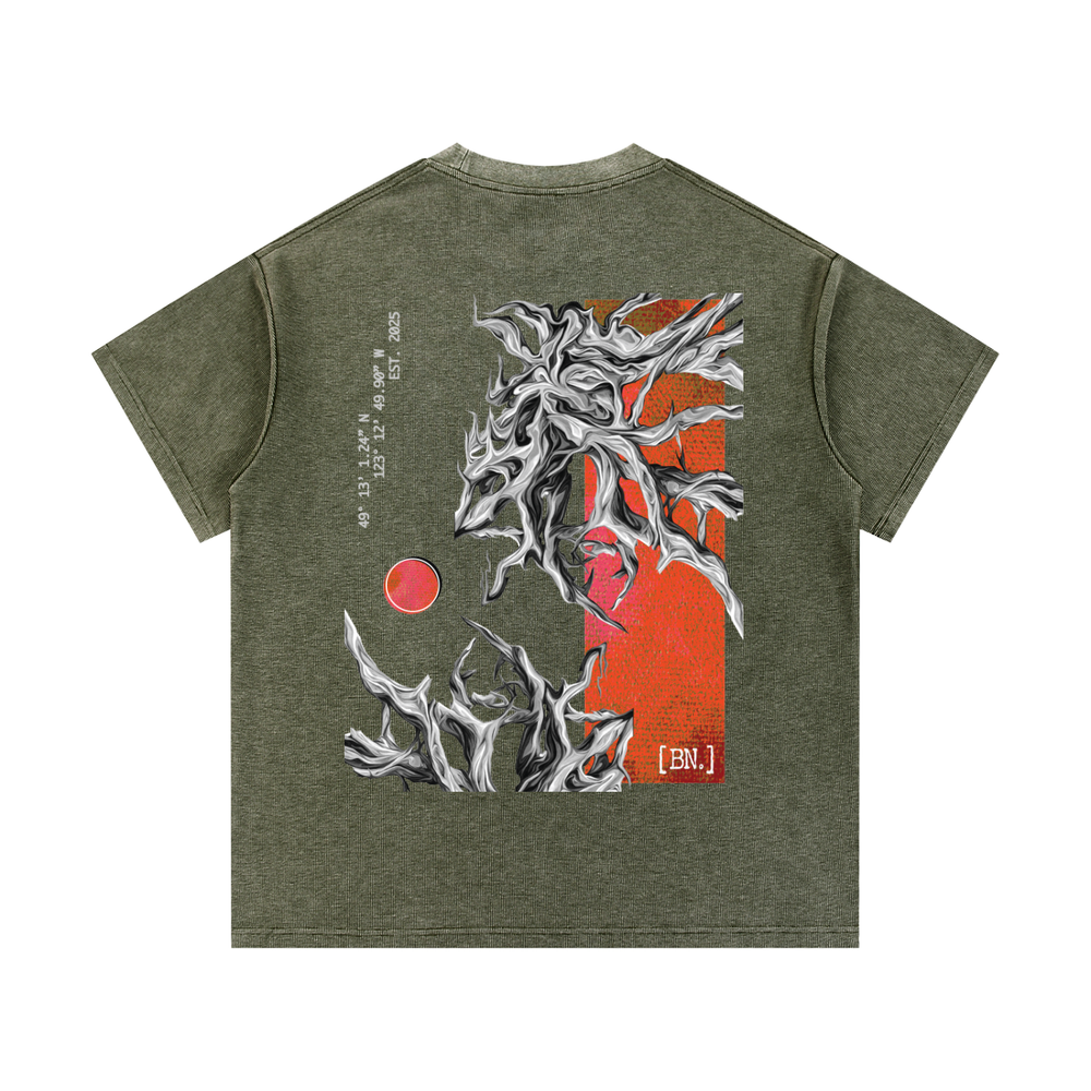 Mineral Wash Waffle Knit T-Shirt