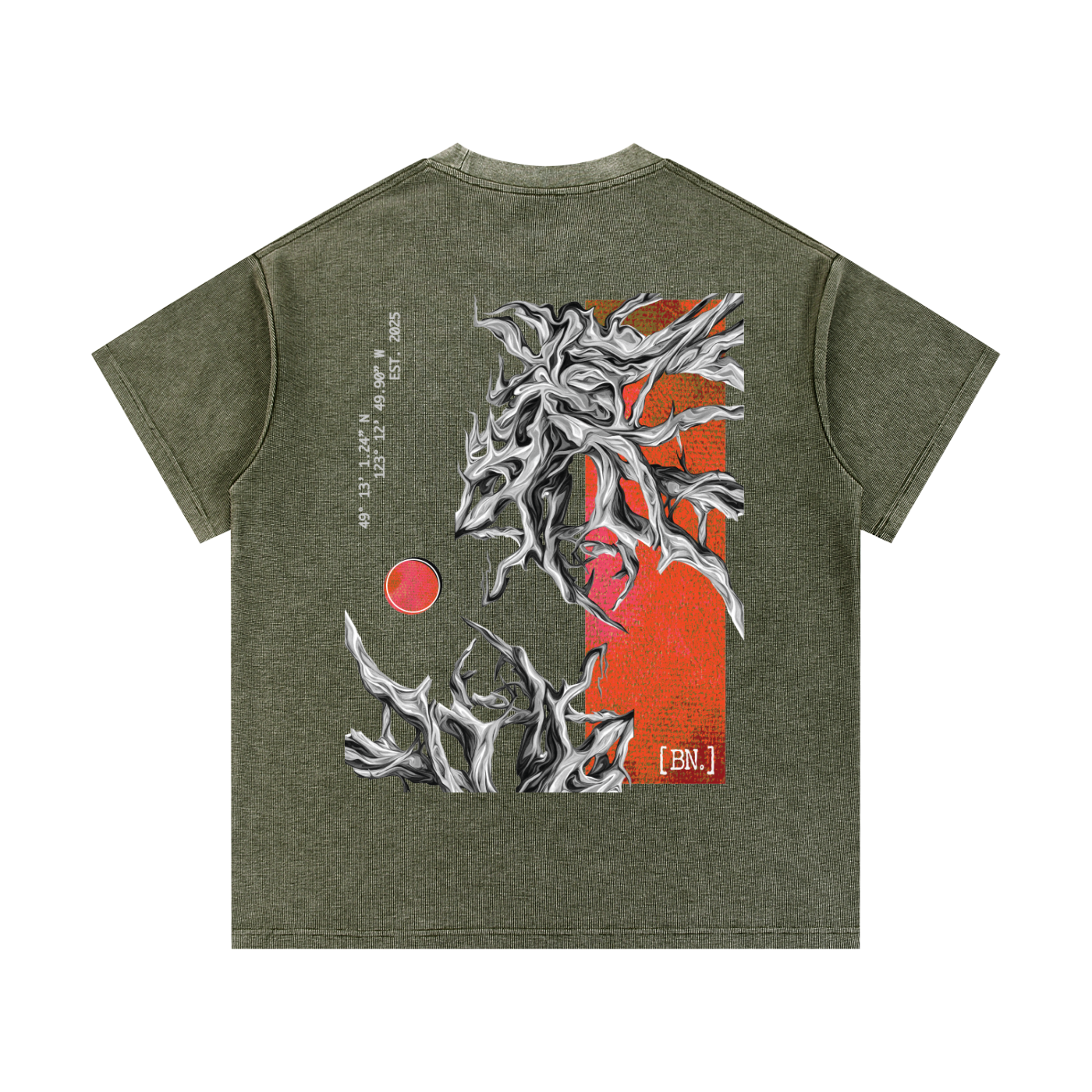 Mineral Wash Waffle Knit T-Shirt